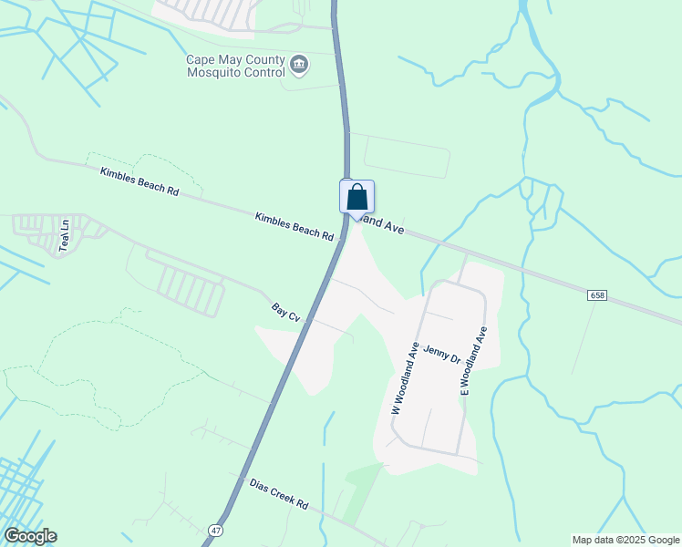 map of restaurants, bars, coffee shops, grocery stores, and more near 1 Country Village Drive in Middle Township