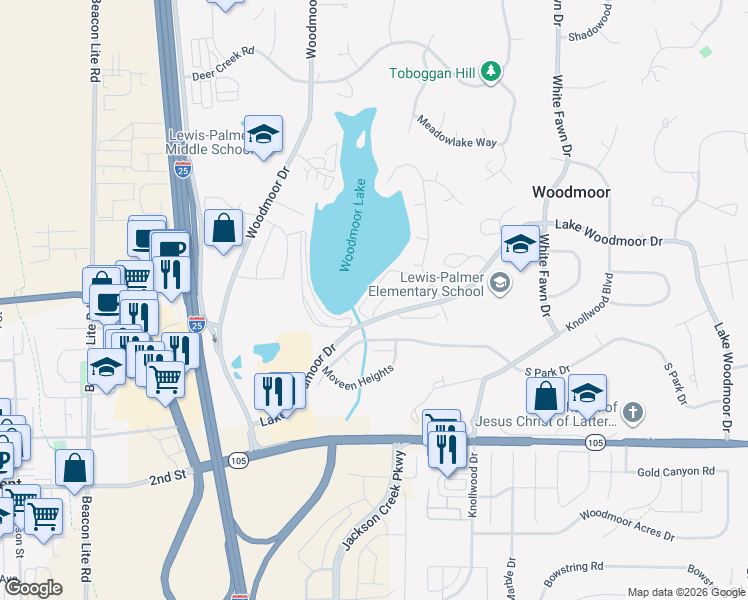 map of restaurants, bars, coffee shops, grocery stores, and more near 1542 Coronado Beach Drive in Monument