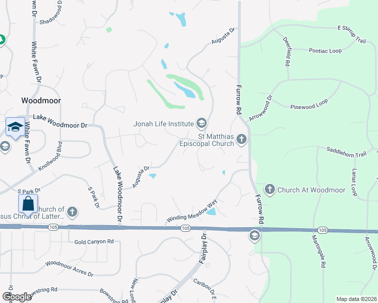 map of restaurants, bars, coffee shops, grocery stores, and more near 18421 Gregs Pond Lane in Monument