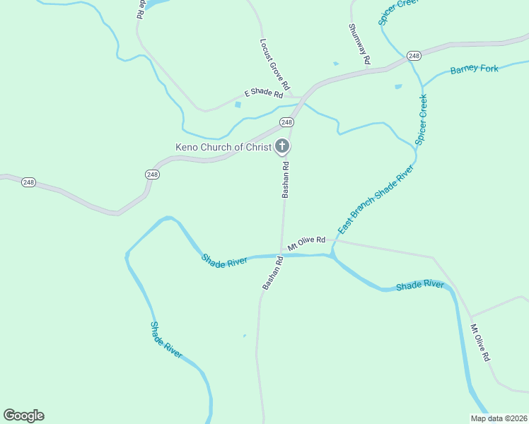 map of restaurants, bars, coffee shops, grocery stores, and more near 36785 Bashan Road in Long Bottom