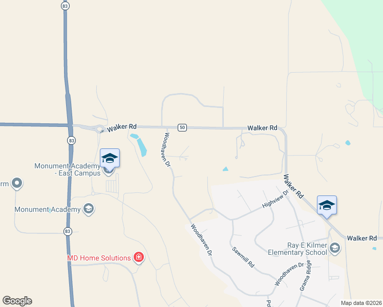 map of restaurants, bars, coffee shops, grocery stores, and more near 3580 Conecrest Lane in Colorado Springs