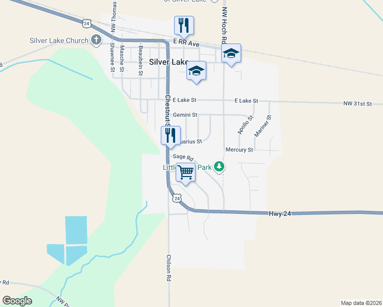 map of restaurants, bars, coffee shops, grocery stores, and more near 118 Sage Road in Silver Lake