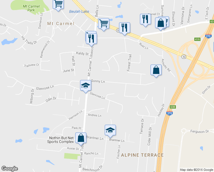 map of restaurants, bars, coffee shops, grocery stores, and more near 565 Sonny Ln in Cincinnati