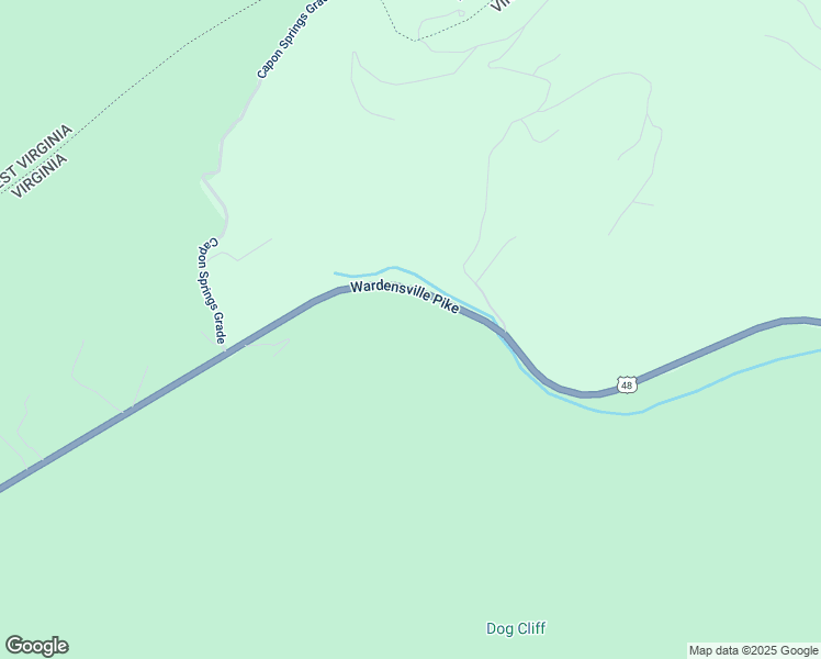map of restaurants, bars, coffee shops, grocery stores, and more near 1751 Wardensville Pike in Star Tannery