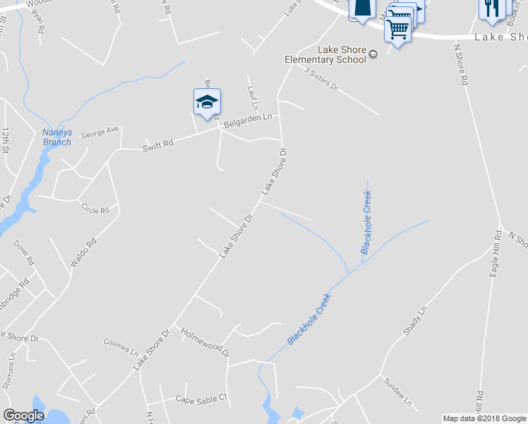 map of restaurants, bars, coffee shops, grocery stores, and more near 107 Lake Shore Drive in Pasadena