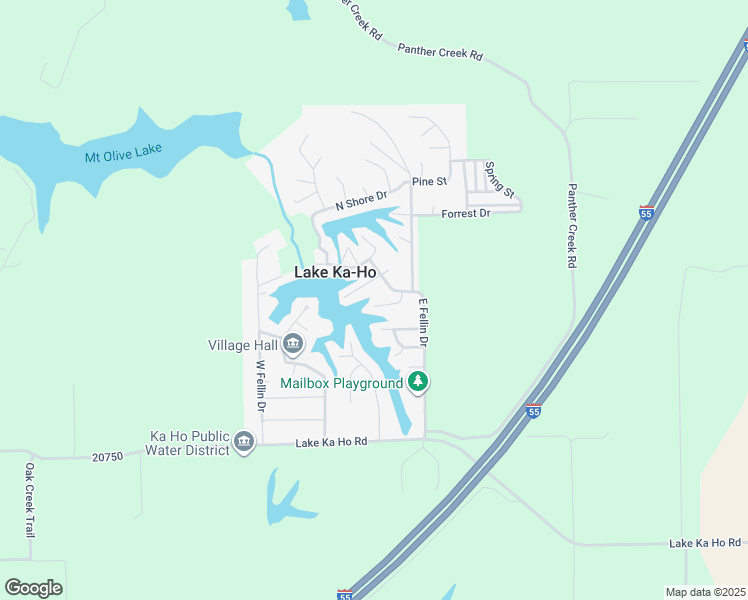 map of restaurants, bars, coffee shops, grocery stores, and more near 21432 Oakwood Drive in Mount Olive