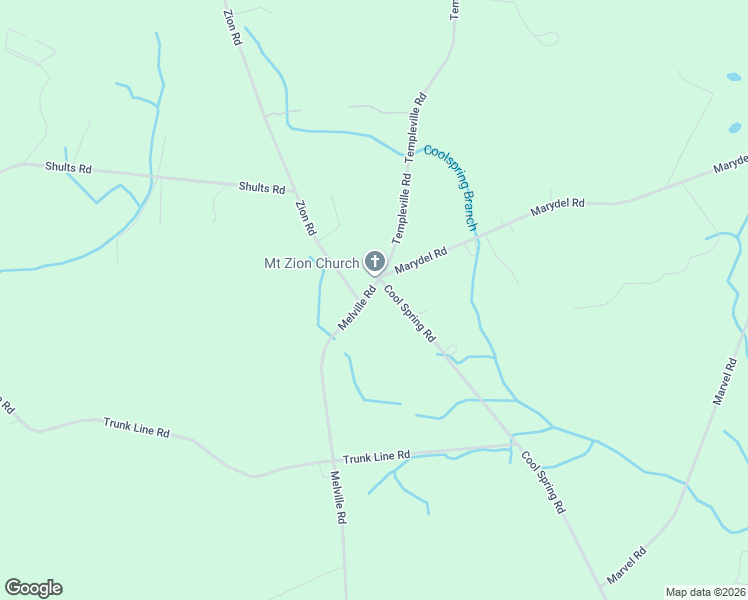 map of restaurants, bars, coffee shops, grocery stores, and more near 17925 Melville Road in Marydel