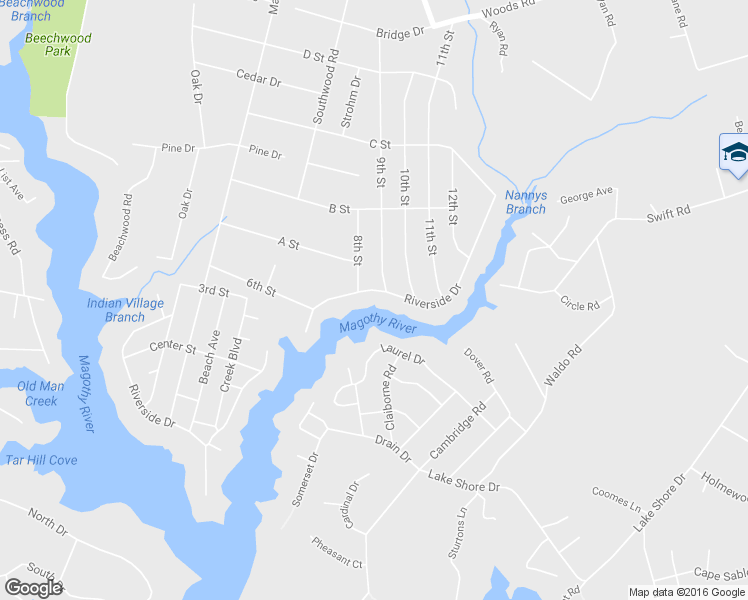 map of restaurants, bars, coffee shops, grocery stores, and more near 593 Riverside Drive in Pasadena