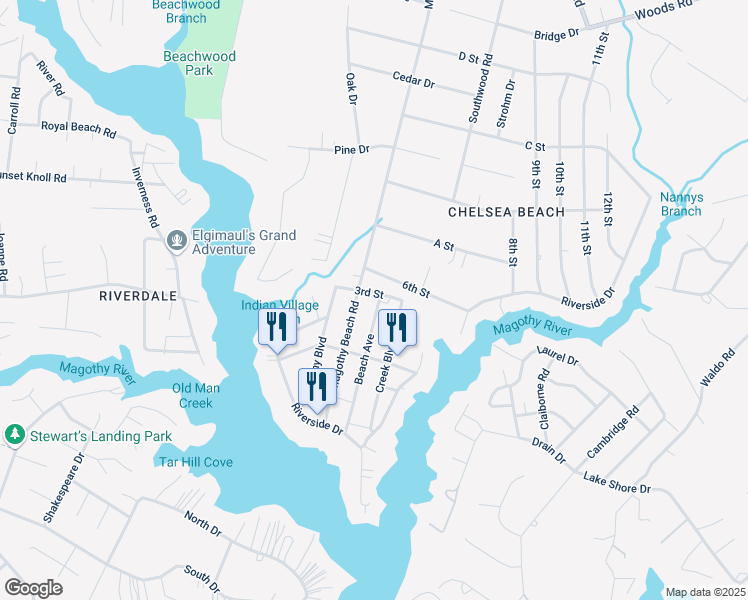 map of restaurants, bars, coffee shops, grocery stores, and more near 270 Beach Avenue in Pasadena