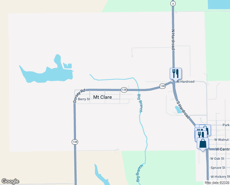 map of restaurants, bars, coffee shops, grocery stores, and more near 380 Dorsey Road in Gillespie