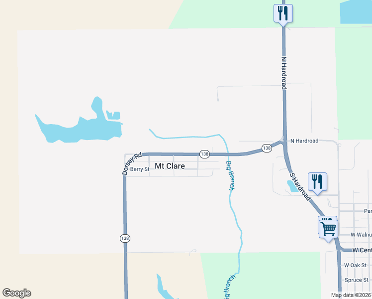 map of restaurants, bars, coffee shops, grocery stores, and more near 380 Dorsey Road in Gillespie