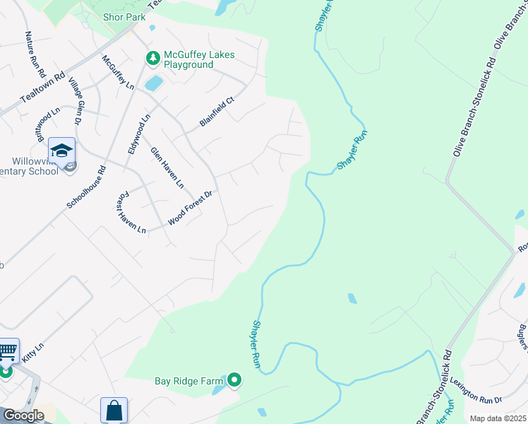 map of restaurants, bars, coffee shops, grocery stores, and more near 4586 Carnoustie in Batavia