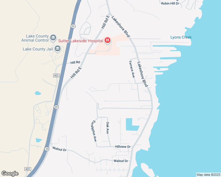 map of restaurants, bars, coffee shops, grocery stores, and more near 457 Miramonte Avenue in Lakeport