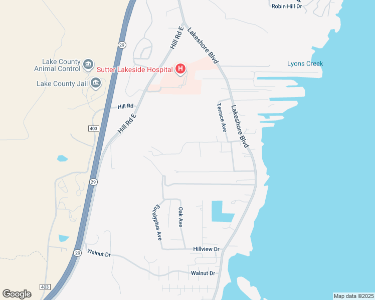 map of restaurants, bars, coffee shops, grocery stores, and more near 457 Miramonte Avenue in Lakeport