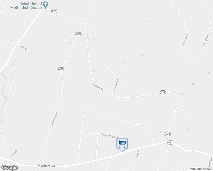 map of restaurants, bars, coffee shops, grocery stores, and more near 620 Carters Ln in Stephens City