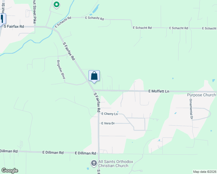 map of restaurants, bars, coffee shops, grocery stores, and more near 1565 East Moffett Lane in Bloomington