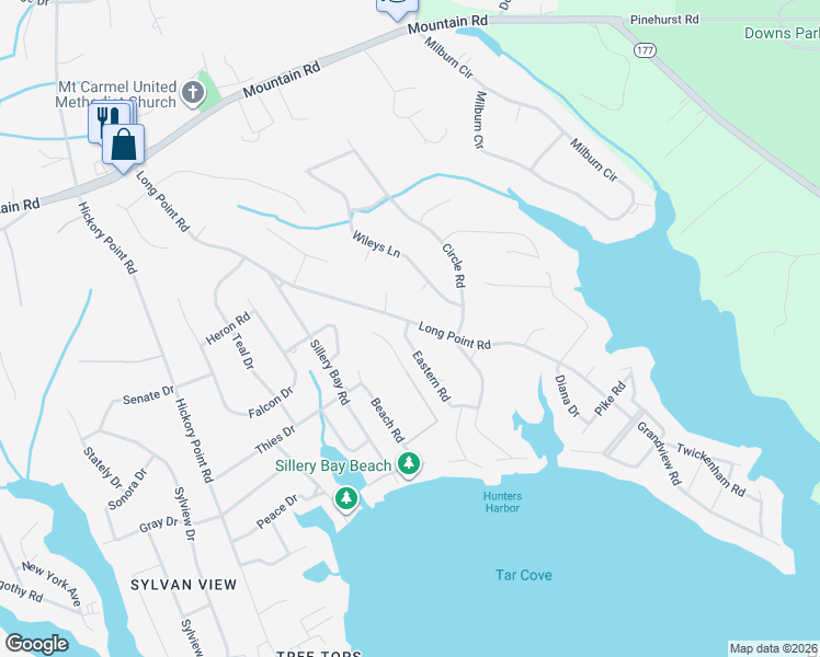map of restaurants, bars, coffee shops, grocery stores, and more near 171 Eastern Road in Pasadena