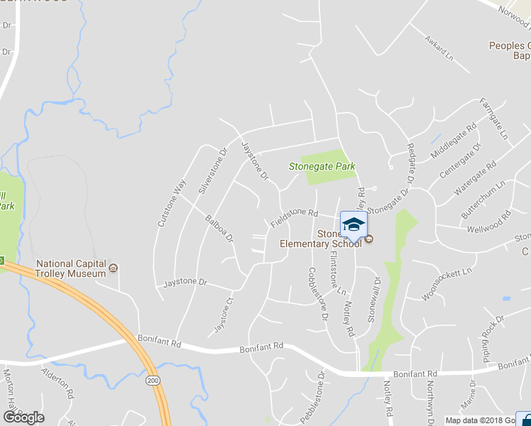 map of restaurants, bars, coffee shops, grocery stores, and more near 13 Fieldstone Court in Silver Spring