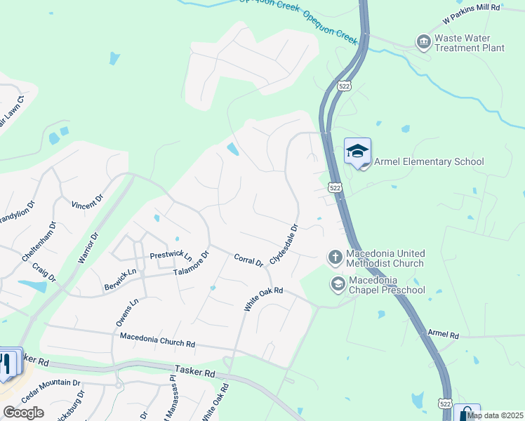 map of restaurants, bars, coffee shops, grocery stores, and more near 112 Maverick Court in Stephens City