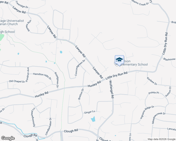 map of restaurants, bars, coffee shops, grocery stores, and more near 7462 Wallingford Drive in Cincinnati