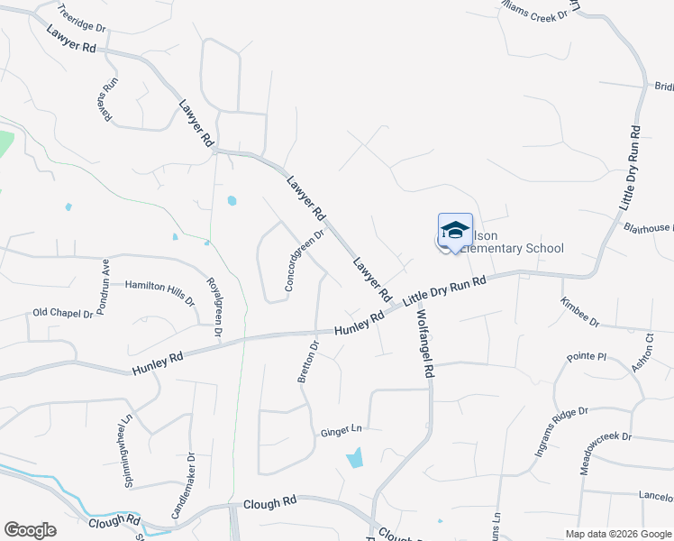 map of restaurants, bars, coffee shops, grocery stores, and more near 7462 Wallingford Drive in Cincinnati