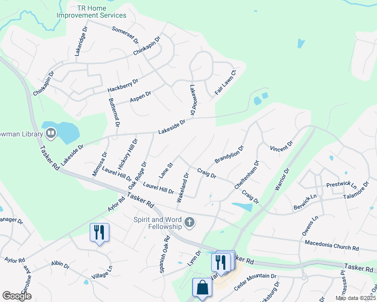 map of restaurants, bars, coffee shops, grocery stores, and more near 120 Magpie Lane in Frederick County