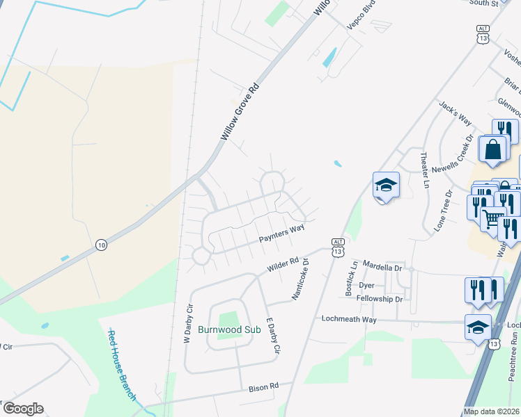 map of restaurants, bars, coffee shops, grocery stores, and more near 48 Mcelvee Lane in Camden