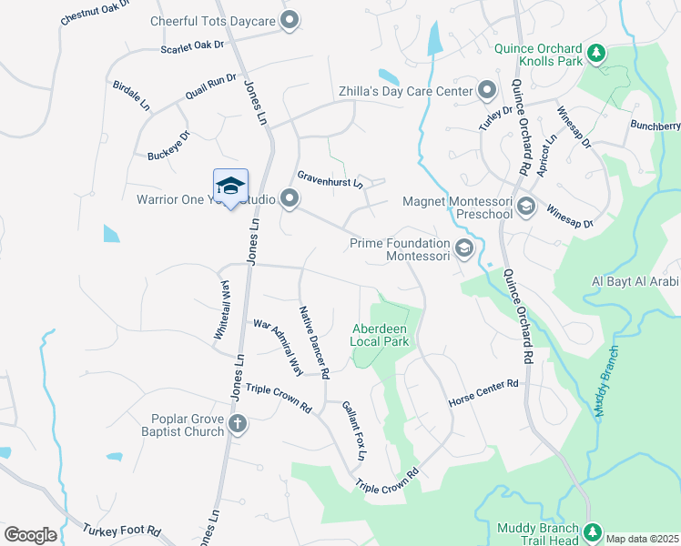 map of restaurants, bars, coffee shops, grocery stores, and more near 14953 Carry Back Drive in North Potomac