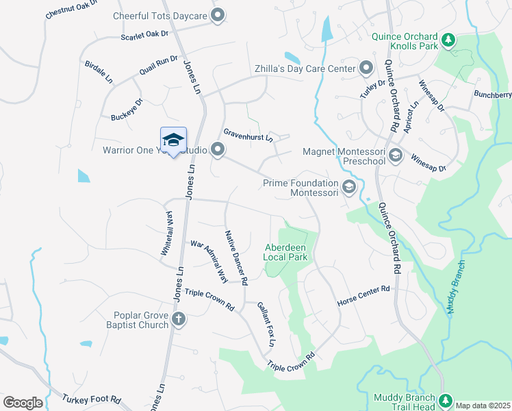 map of restaurants, bars, coffee shops, grocery stores, and more near 14953 Carry Back Drive in North Potomac