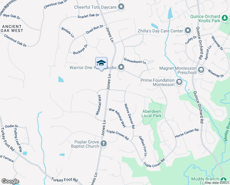 map of restaurants, bars, coffee shops, grocery stores, and more near 15012 Carry Back Drive in North Potomac