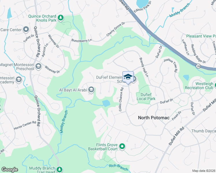 map of restaurants, bars, coffee shops, grocery stores, and more near 14916 Piney Grove Court in North Potomac