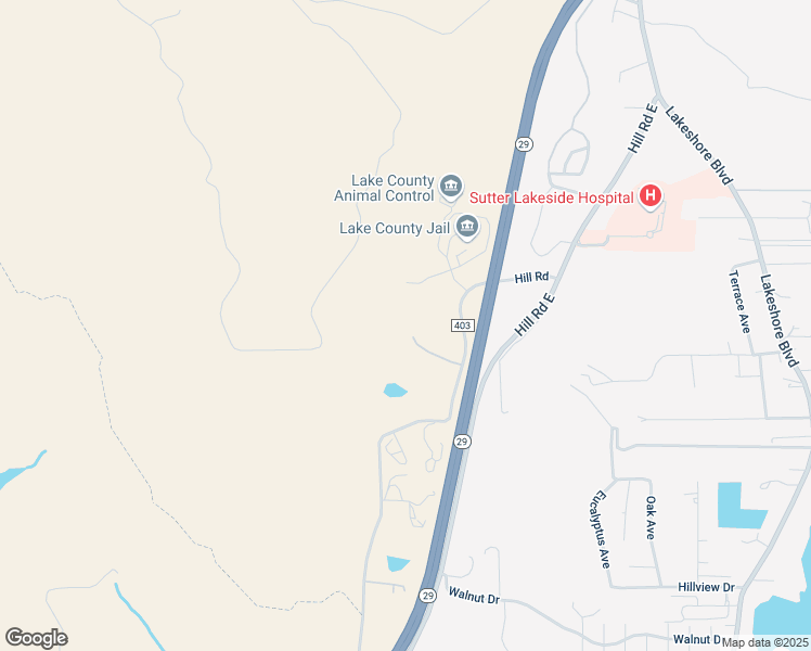 map of restaurants, bars, coffee shops, grocery stores, and more near 4733 Hill Road in Lakeport