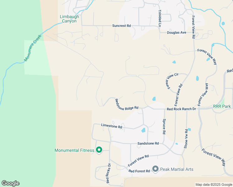 map of restaurants, bars, coffee shops, grocery stores, and more near 4691 Red Rock Ranch Drive in Monument