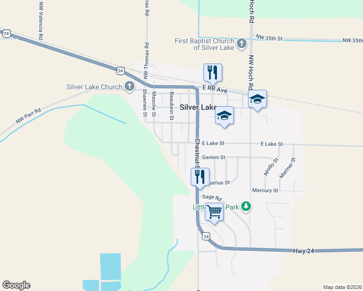 map of restaurants, bars, coffee shops, grocery stores, and more near 308 Beaubein St in Silver Lake