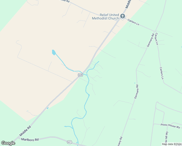 map of restaurants, bars, coffee shops, grocery stores, and more near 5585 Middle Road in Winchester