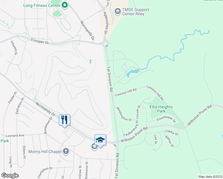 map of restaurants, bars, coffee shops, grocery stores, and more near 1st Division Road in Junction City