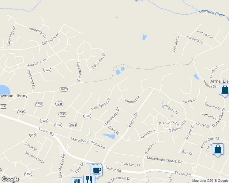 map of restaurants, bars, coffee shops, grocery stores, and more near 228 Brandylion Drive in Stephens City
