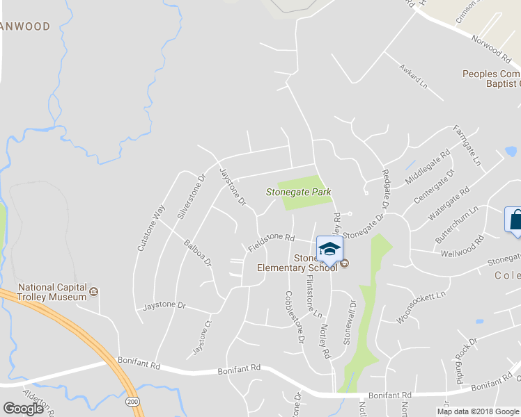 map of restaurants, bars, coffee shops, grocery stores, and more near 513 Jaystone Place in Silver Spring