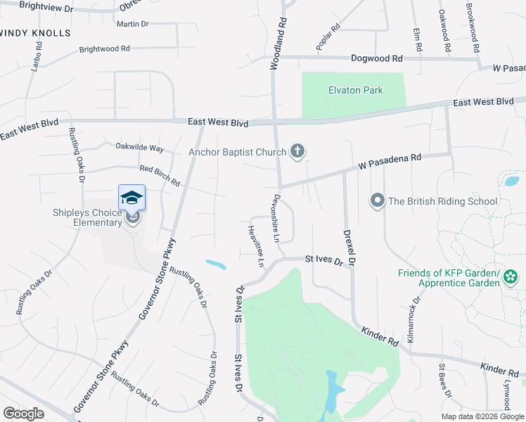 map of restaurants, bars, coffee shops, grocery stores, and more near 550 Heavitree Lane in Severna Park