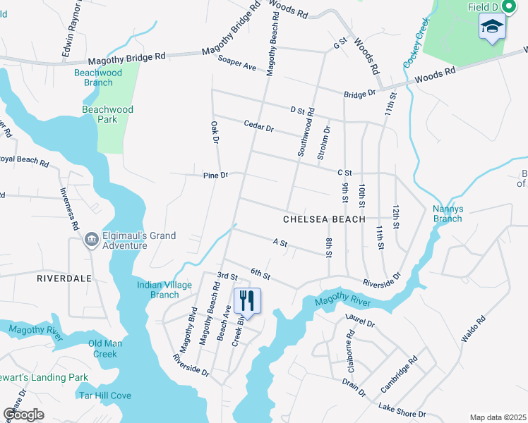 map of restaurants, bars, coffee shops, grocery stores, and more near 603 B Street in Pasadena