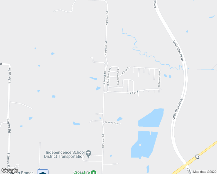 map of restaurants, bars, coffee shops, grocery stores, and more near 21101 East 3 Terrace South in Independence