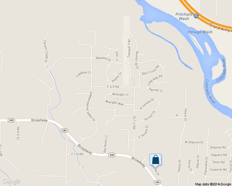 map of restaurants, bars, coffee shops, grocery stores, and more near 2028 Wrangler Court in Grand Junction