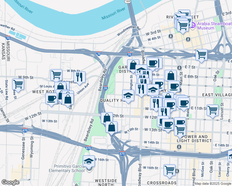 Quality Hill Towers Apartments, Kansas City MO Walk Score