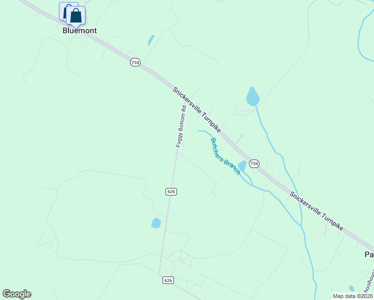 map of restaurants, bars, coffee shops, grocery stores, and more near 18604 Foggy Bottom Road in Bluemont