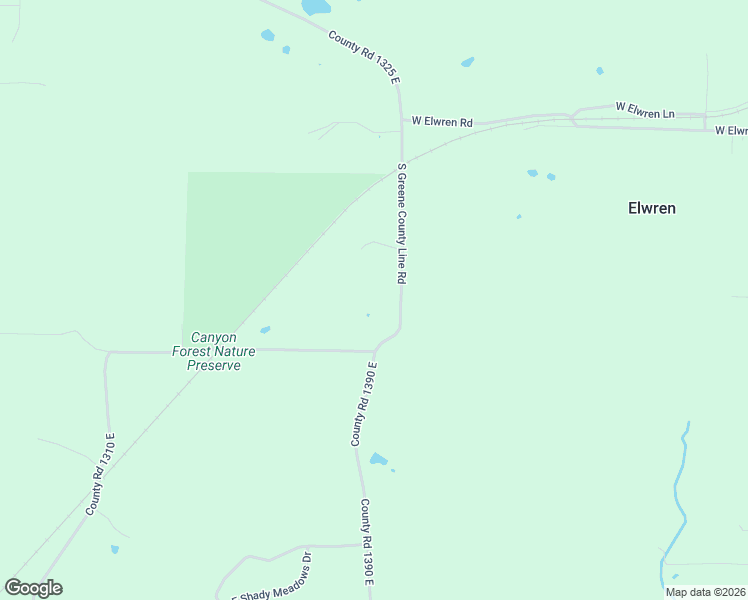 map of restaurants, bars, coffee shops, grocery stores, and more near 5160 South Greene County Line Road in Bloomington