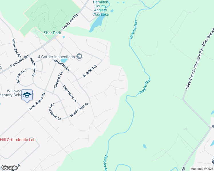 map of restaurants, bars, coffee shops, grocery stores, and more near 4601 Hallandale Drive in Batavia