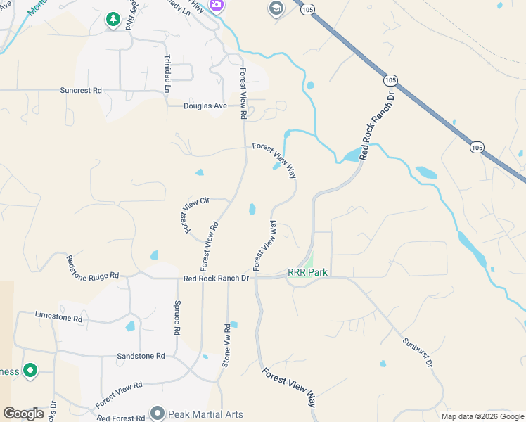 map of restaurants, bars, coffee shops, grocery stores, and more near 620 Forest View Way in Monument