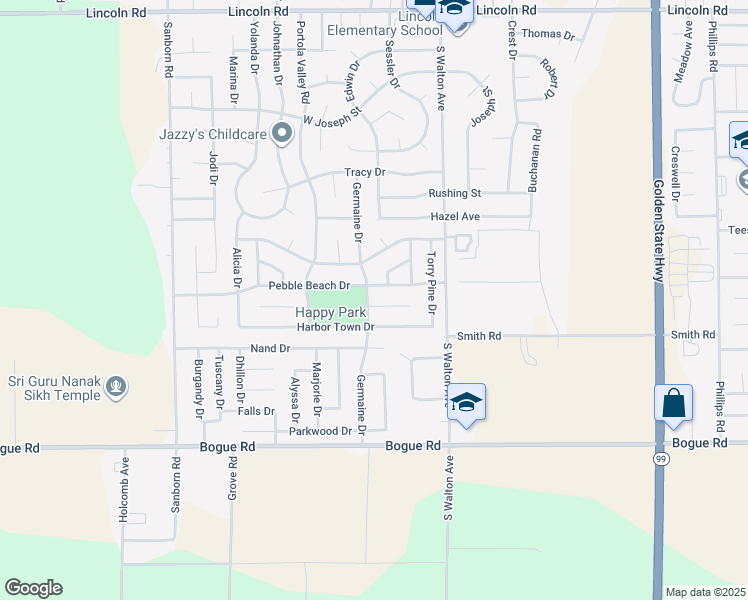 map of restaurants, bars, coffee shops, grocery stores, and more near 1795 Donald Court in Yuba City