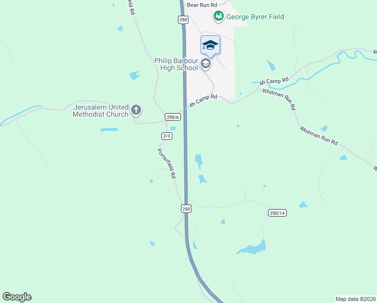 map of restaurants, bars, coffee shops, grocery stores, and more near 12826 Barbour County Highway in Philippi