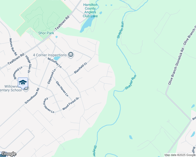 map of restaurants, bars, coffee shops, grocery stores, and more near 4601 Hallandale Drive in Batavia